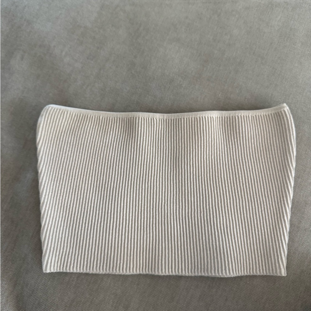 Babaton Ribbed Tube Top in Beige